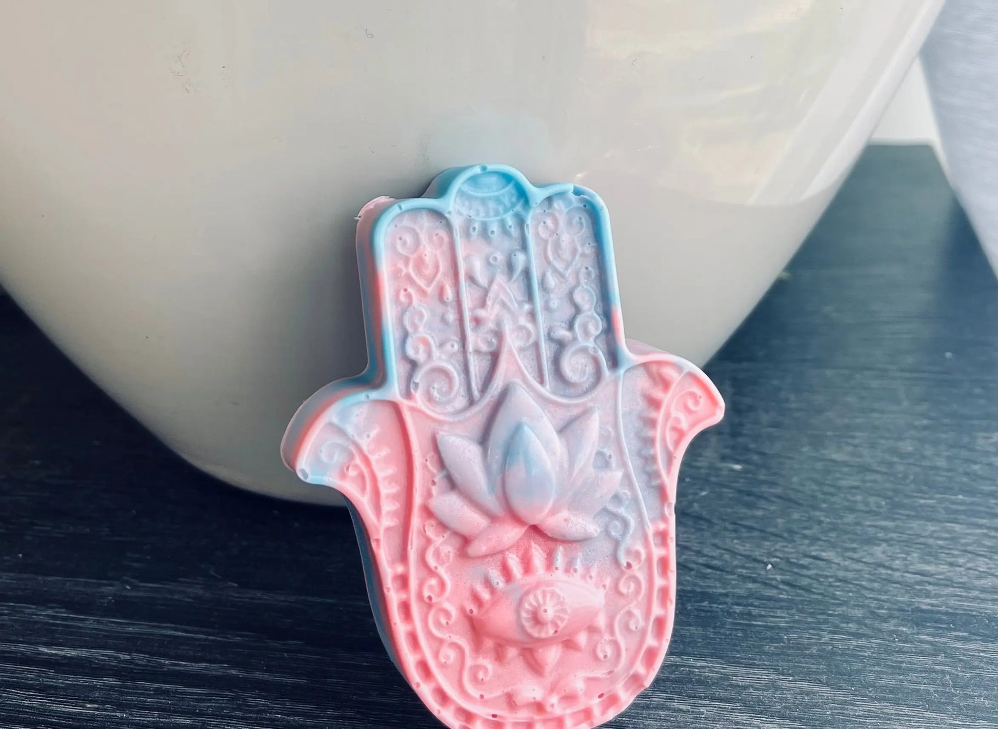 Hamsa Oatmeal Shea Soap Bar | Hand of God Exfoliating Body Soap White Out