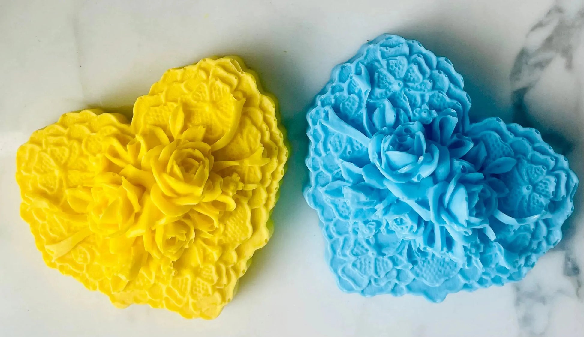 Heart-Shaped Oatmeal Shea Butter Soap | 3D Natural Hand & Body Bar White Out