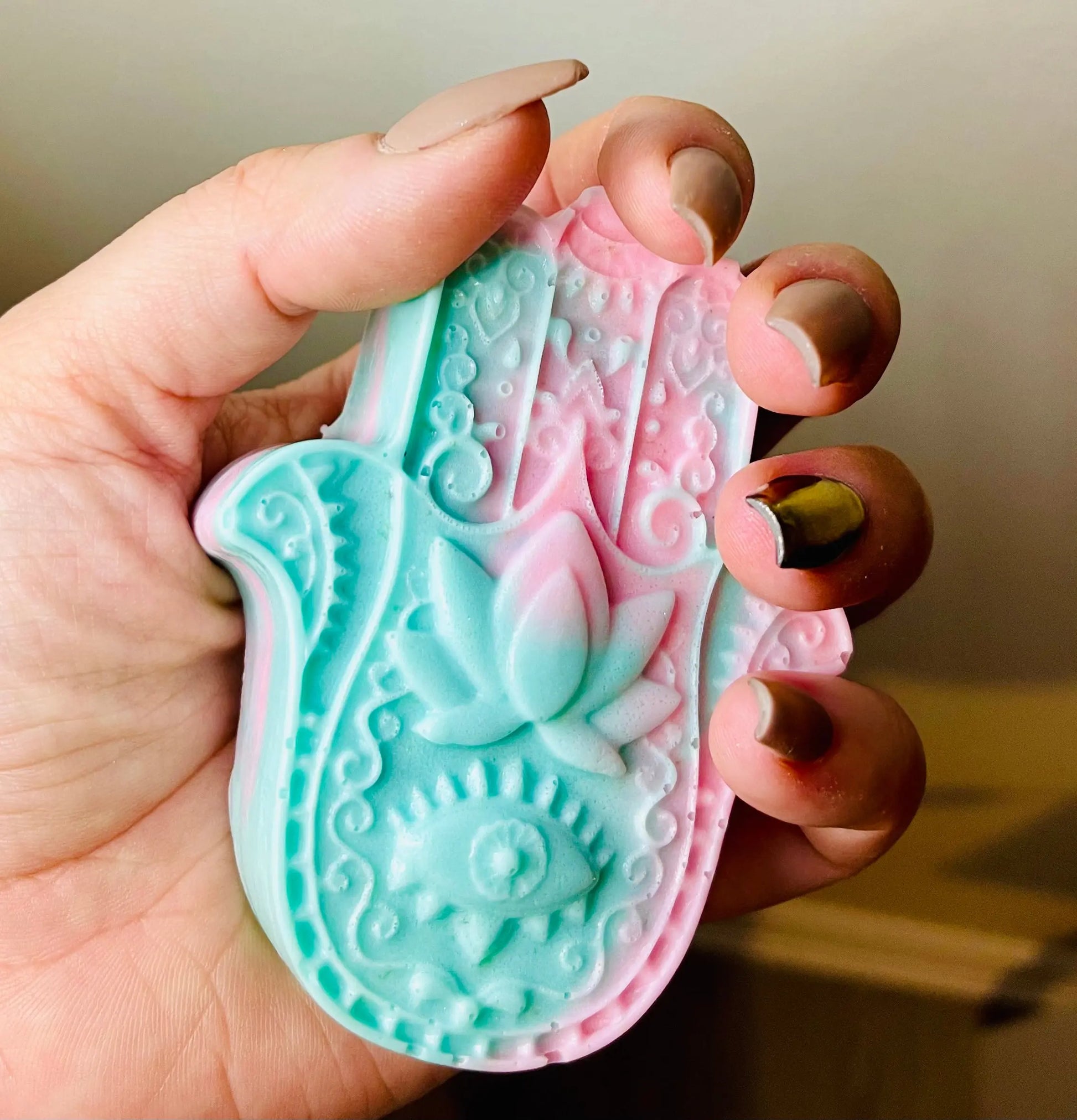 Hamsa Oatmeal Shea Soap Bar | Hand of God Exfoliating Body Soap White Out