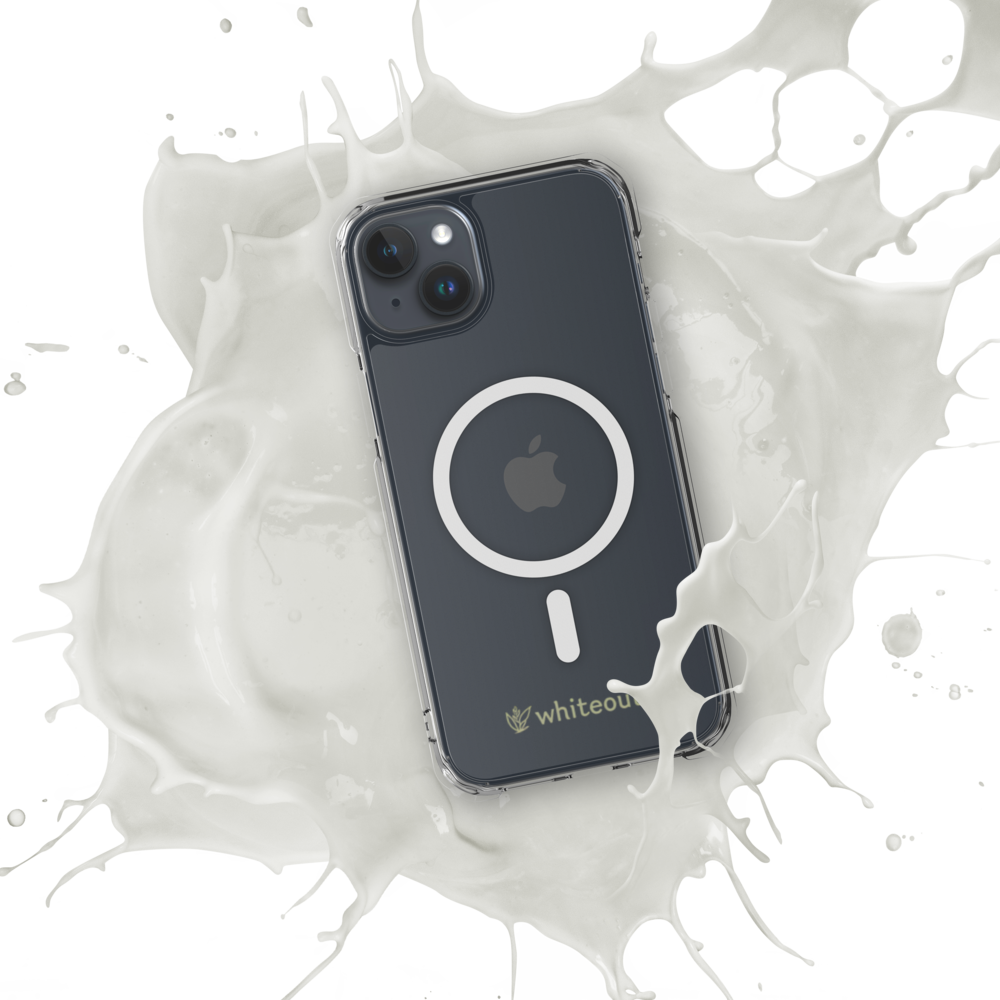 Phone case with Apple logo on a white background